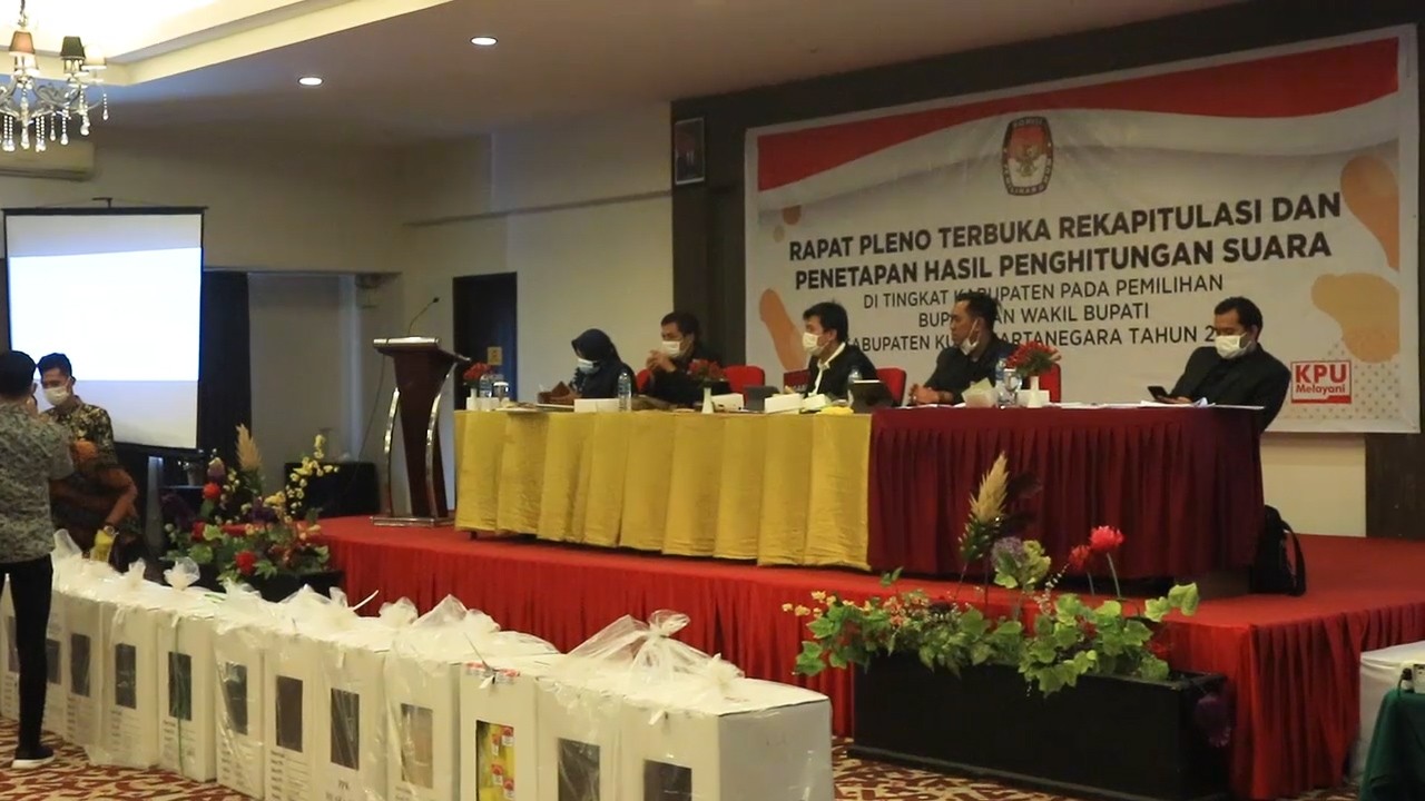 KPU Kukar Gelar Rapat Pleno Terbuka Hasil Rekapitulasi Pemungutan Suara Tingkat Kabupaten