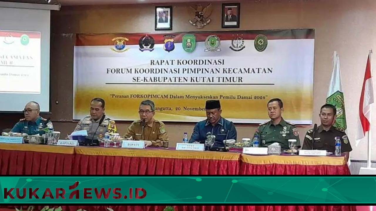 Kesbangpol Kutim Gelar Rapat Forkopimcam Jelang Pemilu Serentak 2024