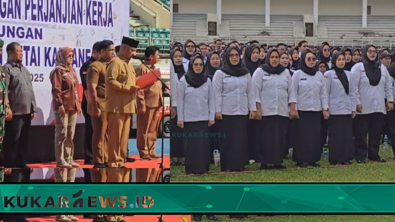 Bupati Edi Damansyah Lantik 1.363 PPPK di Stadion Aji Imbut
