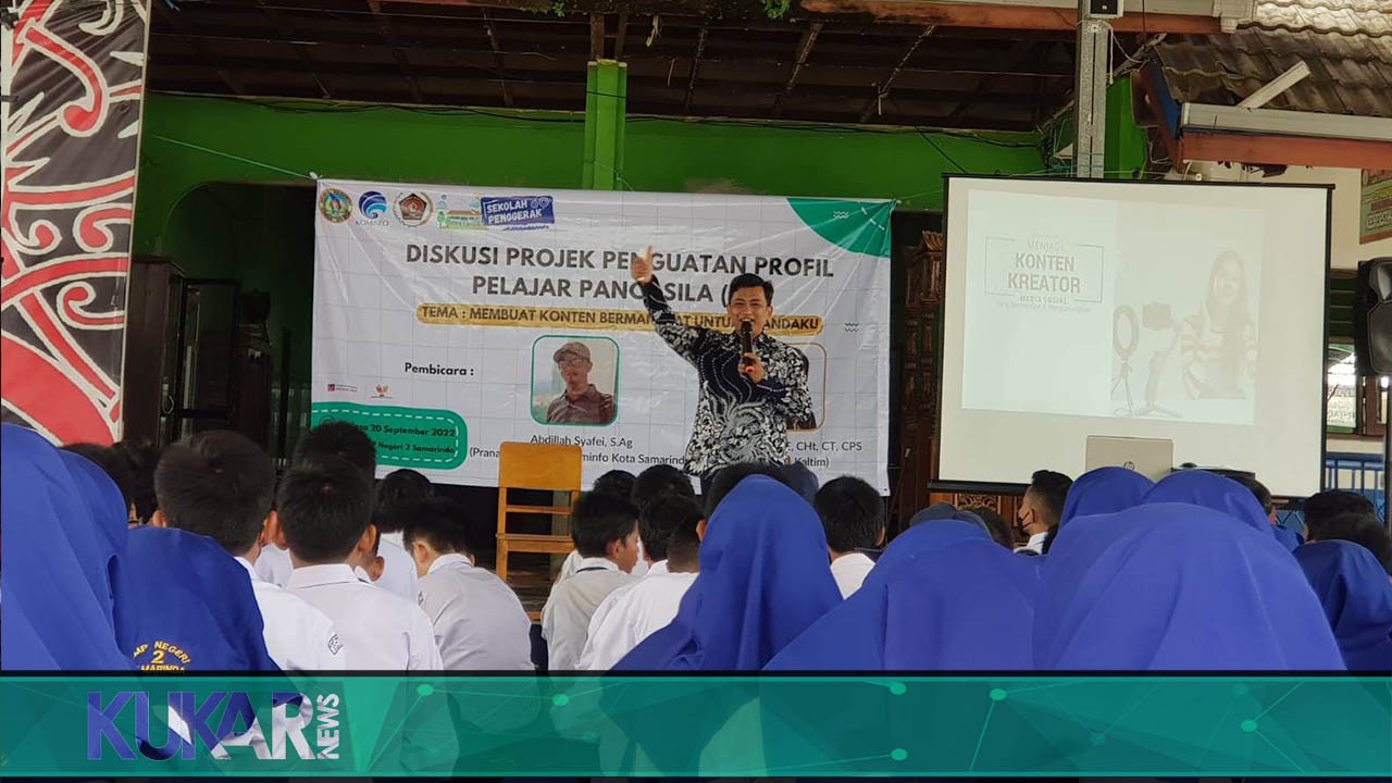 Siswa SMP 2 Belajar Jadi Konten Kreator