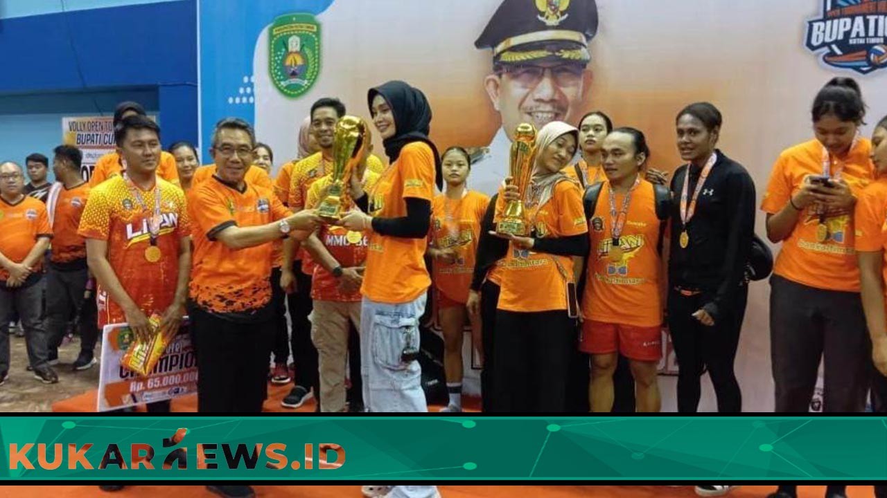 Tim Lipan Putra dan Putri Sabet Juara 1 Pada Turnamen Terbuka Bola Voli Bupati Cup Kutim 2023