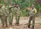Brigjen TNI Heri Dwi Subagyo Cek Pembangunan Jalan Usaha Tani TMMD 130 di Loa Kulu