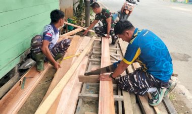 Kemanunggalan di Lempatan Baru, Gotong Royong Satgas TMMD 130 Wujudkan Rumah Impian Ibu Masna