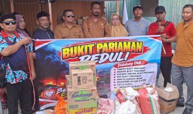 Solidaritas Lintas Kecamatan, Warga Bukit Pariaman Bantu Korban Kebakaran Loa Ipuh