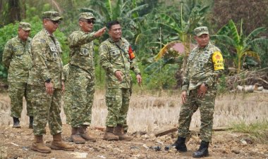 Brigjen TNI Heri Dwi Subagyo Cek Pembangunan Jalan Usaha Tani TMMD 130 di Loa Kulu