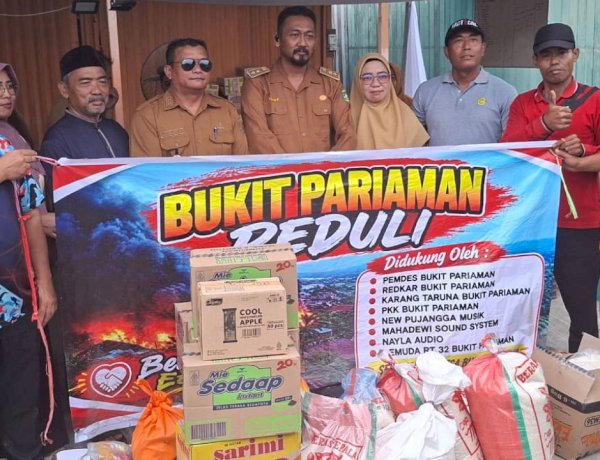 Solidaritas Lintas Kecamatan, Warga Bukit Pariaman Bantu Korban Kebakaran Loa Ipuh