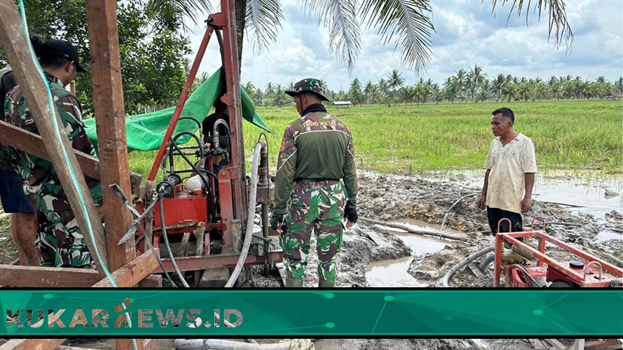 Poktan Triguna dapat Bantuan Sumur dari Program TMMD 122 Kukar